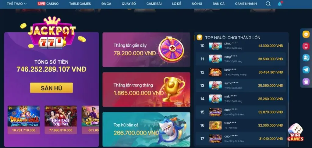 Cơ hội trúng Jackpot lớn tại 0033win
